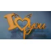 Топпер деревянный "I love you" 1 шт. 1 - фото 2