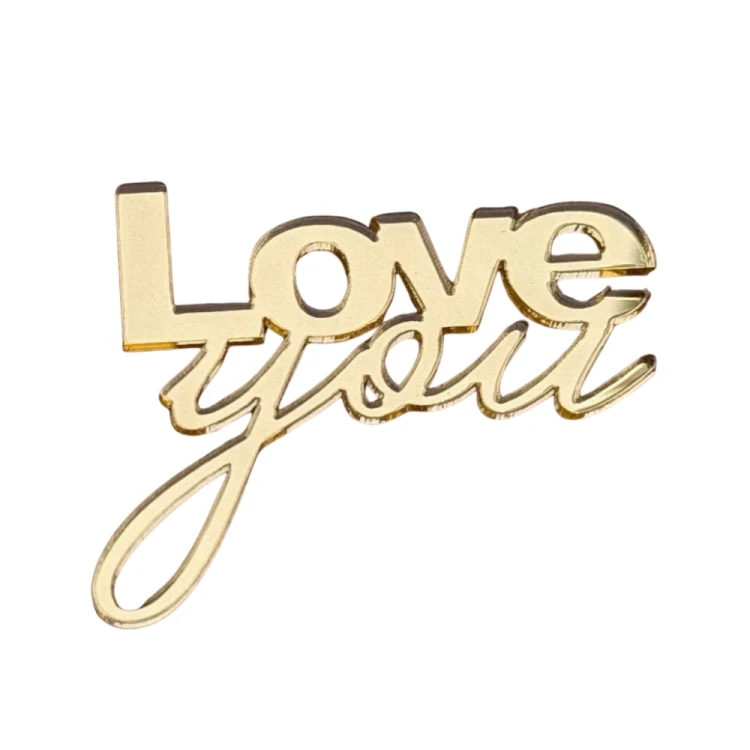 Зеркальный топпер Love you