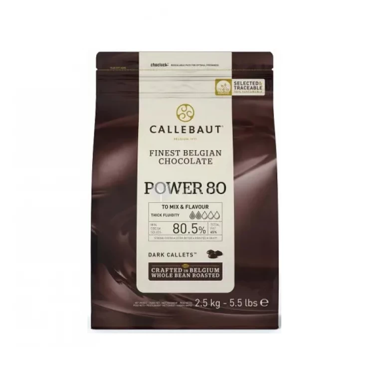 Бельгийский черный шоколад 80%  Barry Callebaut 2,5 кг