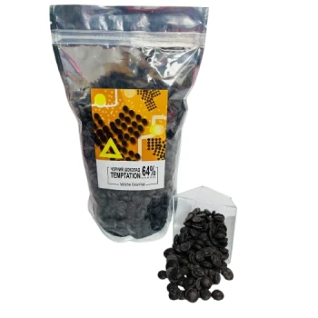 Бельгійський шоколад Veliche Gourmet Чорний Dark Temptation 64% 1 кг