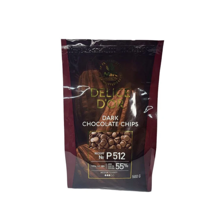 Чёрный шоколад Dark  P512 55% Delice D`OR, 500г