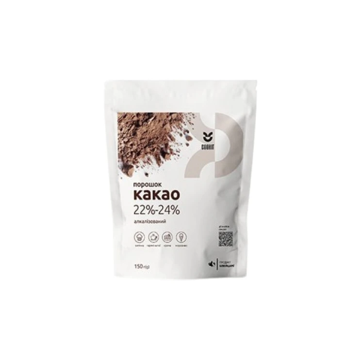 Какао-порошок алкализований 22-24%, 150 г