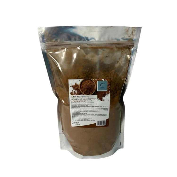 Какао-порошок натуральный Tulip 300  (10/12%) 0,5 кг
