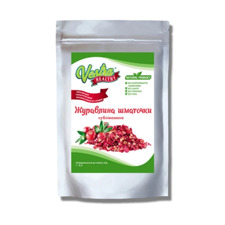 Клюква сублимированная кусочки 20 г