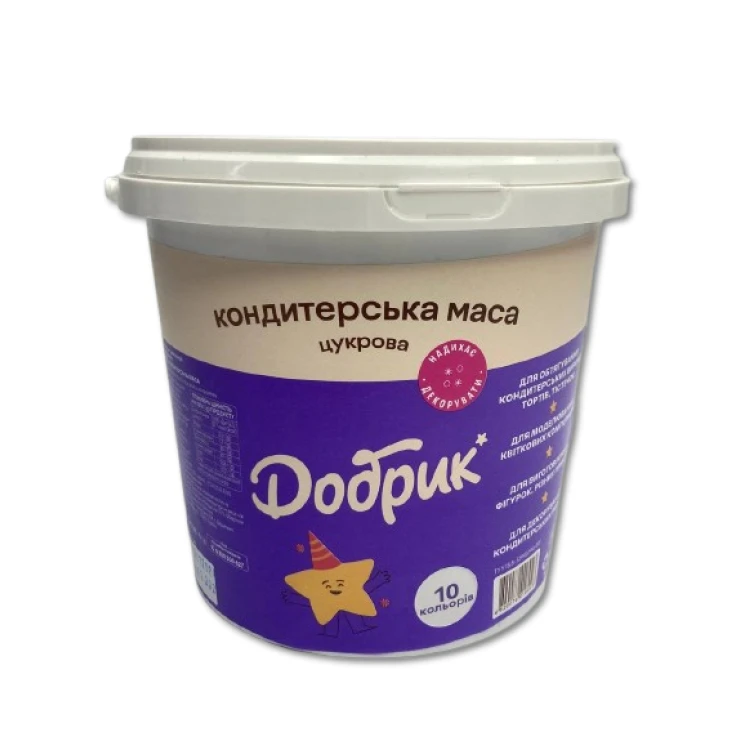 Мастика для тортів "Добрик" (10 КОЛЬОРІВ по 100 г) універсальна