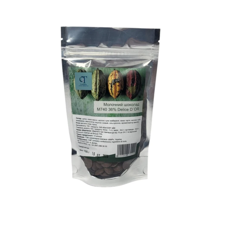 Молочный шоколад Milk  M740 36% Delice D`OR, 100г