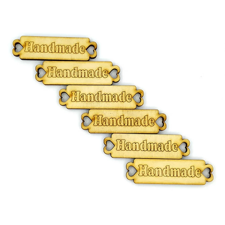 Набор деревянных бирок "Handmade " 6 шт.