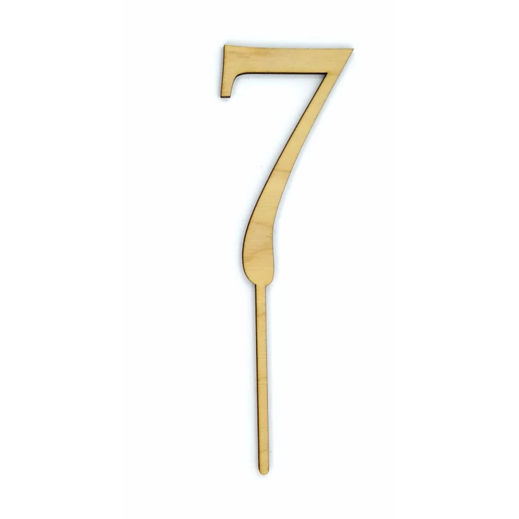 Топпер деревянный "Цифра 7" 1 шт.