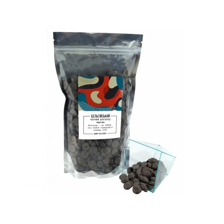 Бельгийский Черный шоколад Power 80 % Barry Callebaut 0,1 кг