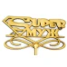 Топпер деревянный "Super муж" 1 шт. - фото 1