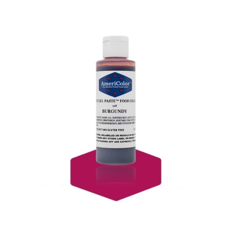 Краситель гелевый AmeriColor (Америколор) Бордовый 128г