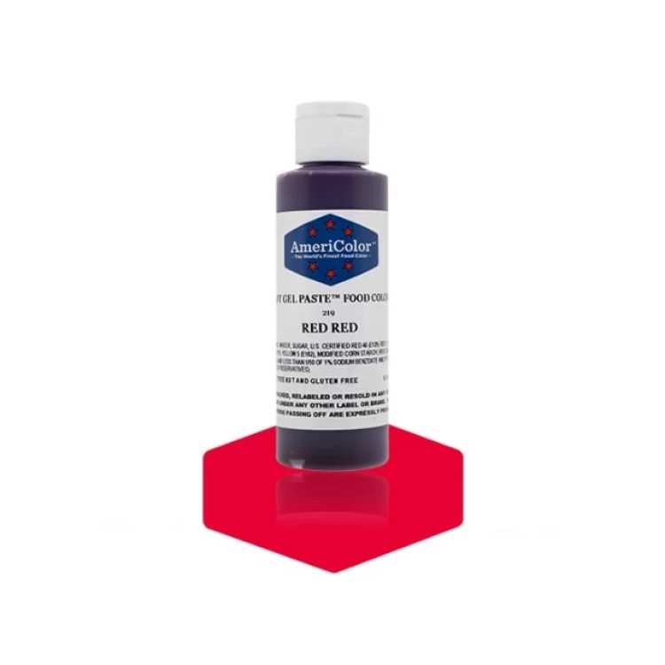 Краситель гелевый AmeriColor (Америколор) Красный-Красный 128 г