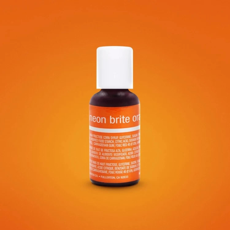 Гелевый краситель Chefmaster Электрический оранжевый (Neon Brite Orange) 20 грамм