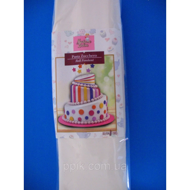 Паста для обтяжки белая (Roll Fondant white) "Madame Loulou" 1 кг