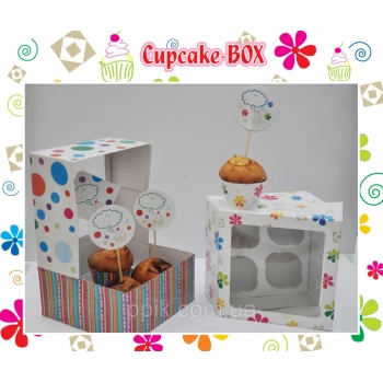 Набор для 4 капкейков Cupcake-BOX Шарики