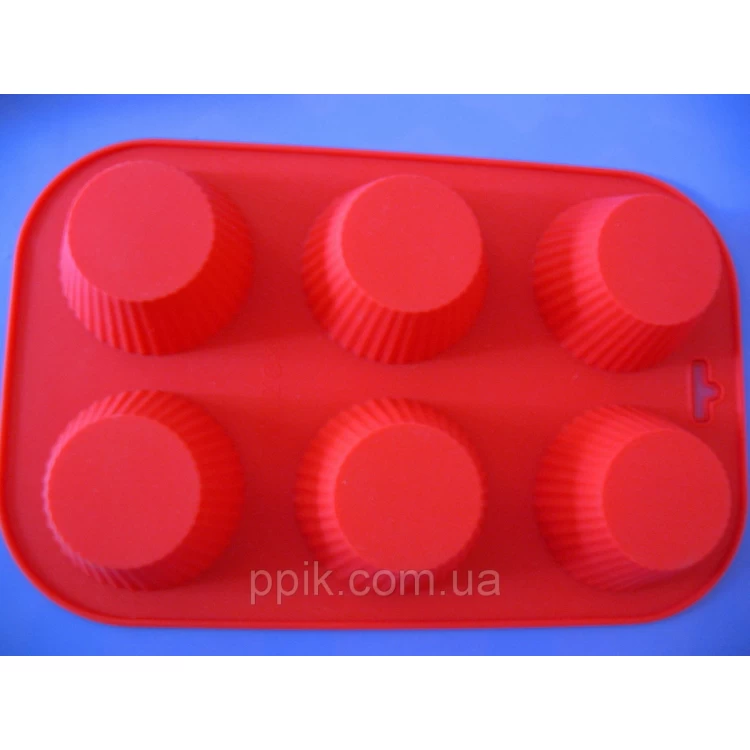 Форма силиконовая кексы из 6 шт.