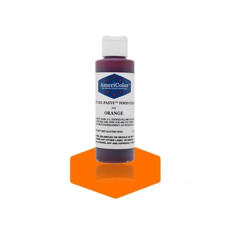 Краситель гелевый AmeriColor (Америколор) Оранжевый 128 г