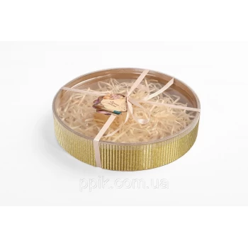 Коробка для пряников Деревянная Золотая 20*4 см (1 шт)