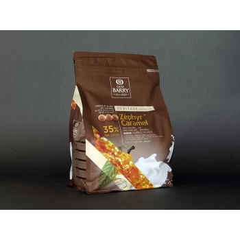 Бельгийский шоколад белый с карамелью Zephyr 35%, Barry Callebaut, 100 грамм