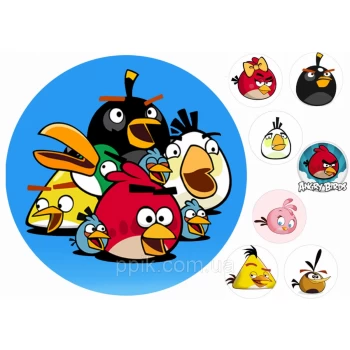Вафельна картинка Angry Birds/Злі пташки 5