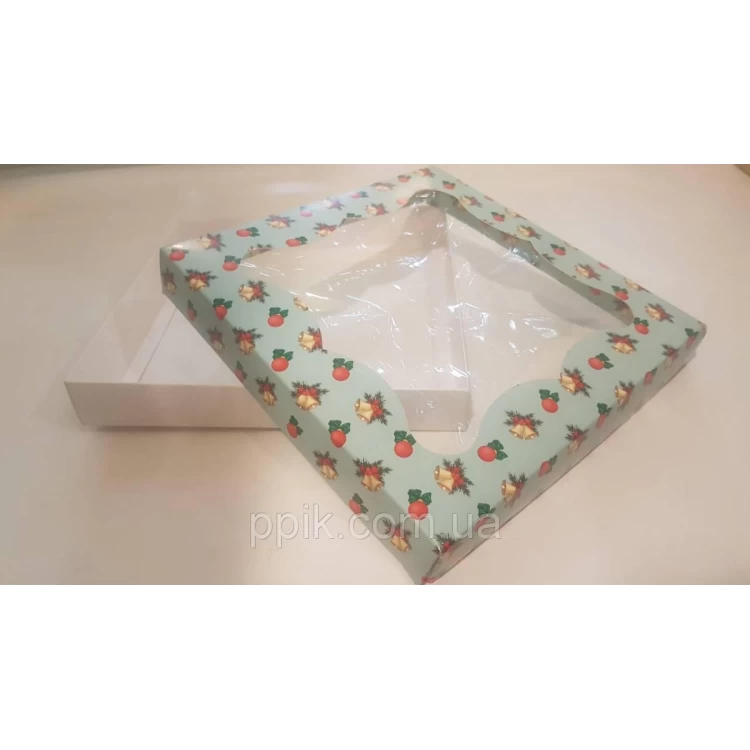 Коробка для пряников новогодняя (20*20*3 см) 3шт