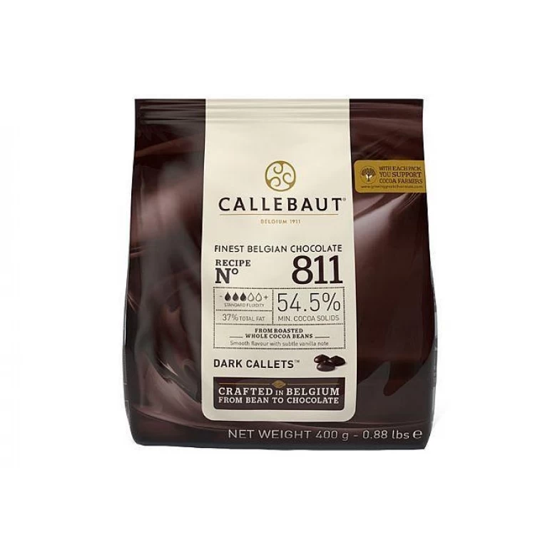 Бельгийский Черный шоколад 54,5 % Barry Callebaut 400 грамм