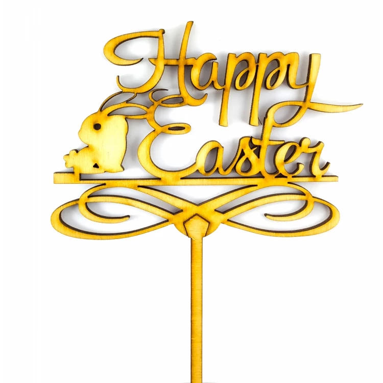 Топпер деревянный "Happy Easter" 1 шт.