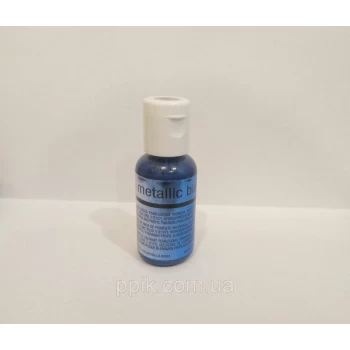 Гелевий барвник Chefmaster синій перламутровий (metallic blue) 19 грам