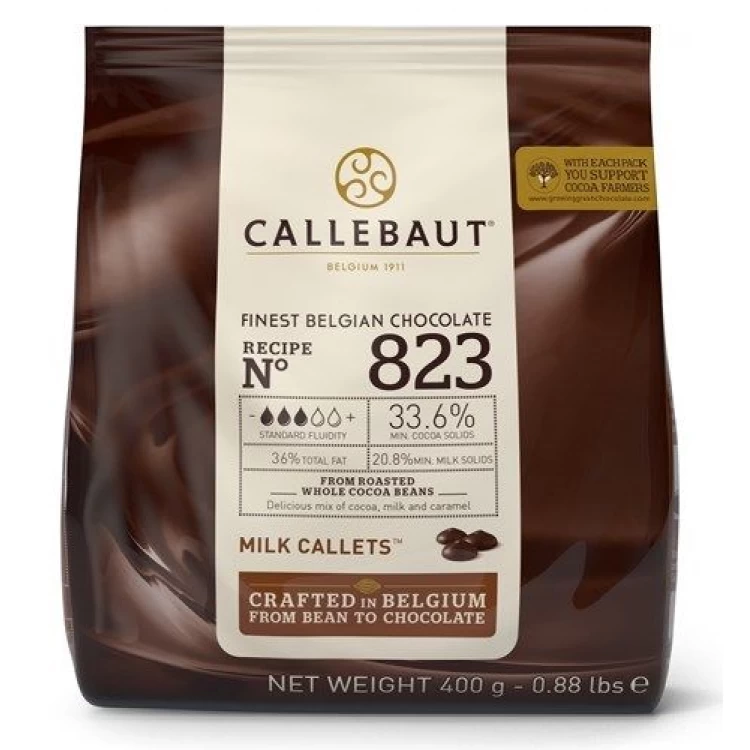 Бельгийский Молочный шоколад с натуральной ванилью сорта Bourbon Barry Callebaut 400 грамм 33,6% какао