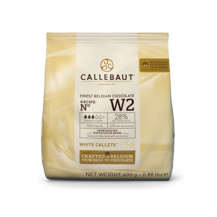 Бельгийский Белый шоколад Barry Callebaut W2 28% какао 400 г