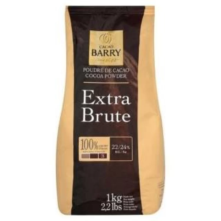 Какао порошок алкализированный 22-24% Cacao Barry Extra Brute, 1 кг