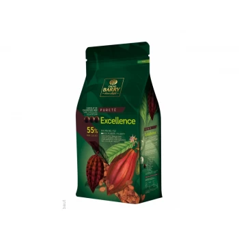 Бельгийский черный шоколад Cacao barry Excellence 55%, 1 кг