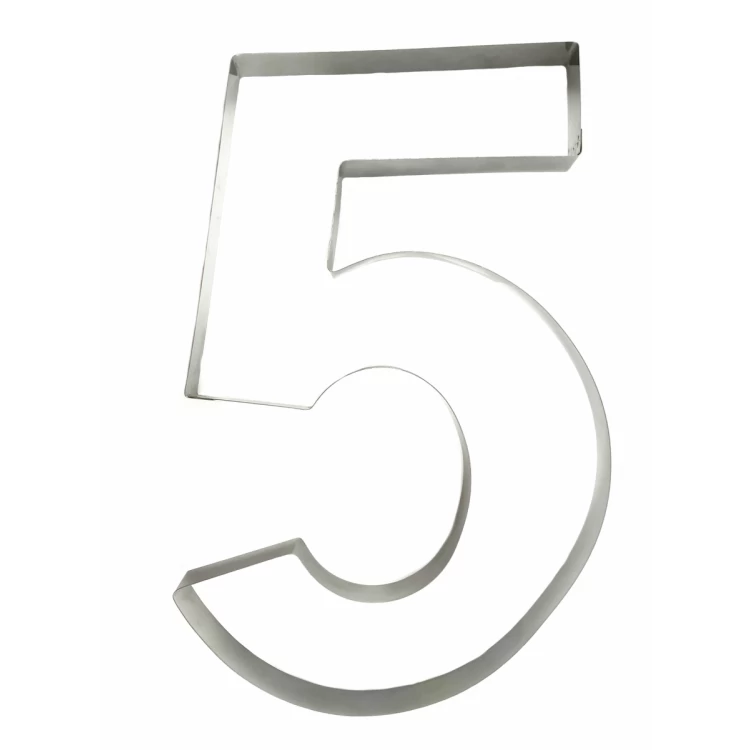 Металлическая вырубка для пряников "Цифра 5" 1шт БОЛЬШАЯ