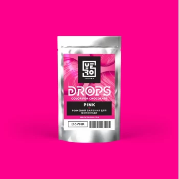 Краситель для шоколада YERO COLORS Розовый в дропсах