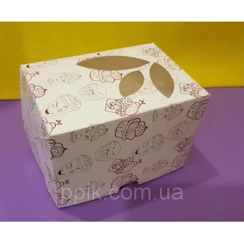 Коробки для кексов, маффинов, капкейков для 1 шт. С РИСУНКОМ (Упаковка 3 шт.)