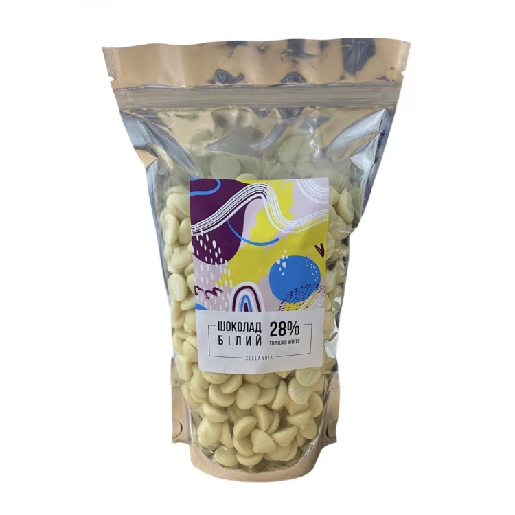 Шоколад белый Trinidad White 28% Zeelandia 1 кг