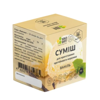 Смесь для протеинового мороженого без сахара Solosvit со вкусом Ваниль, 90 г