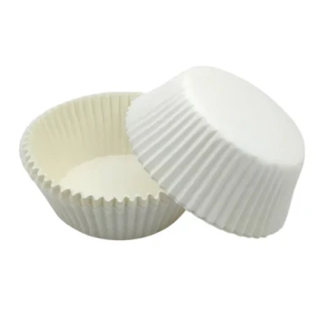 Тарталетки (капсулы) бумажные для кексов, капкейков Белые 50*25 мм