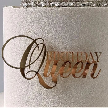 Топпер Birthday Queen 2 золото
