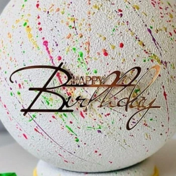 Топпер Happy Birthday БОКОВОЙ золото