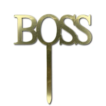 Зеркальный топпер BOSS золото