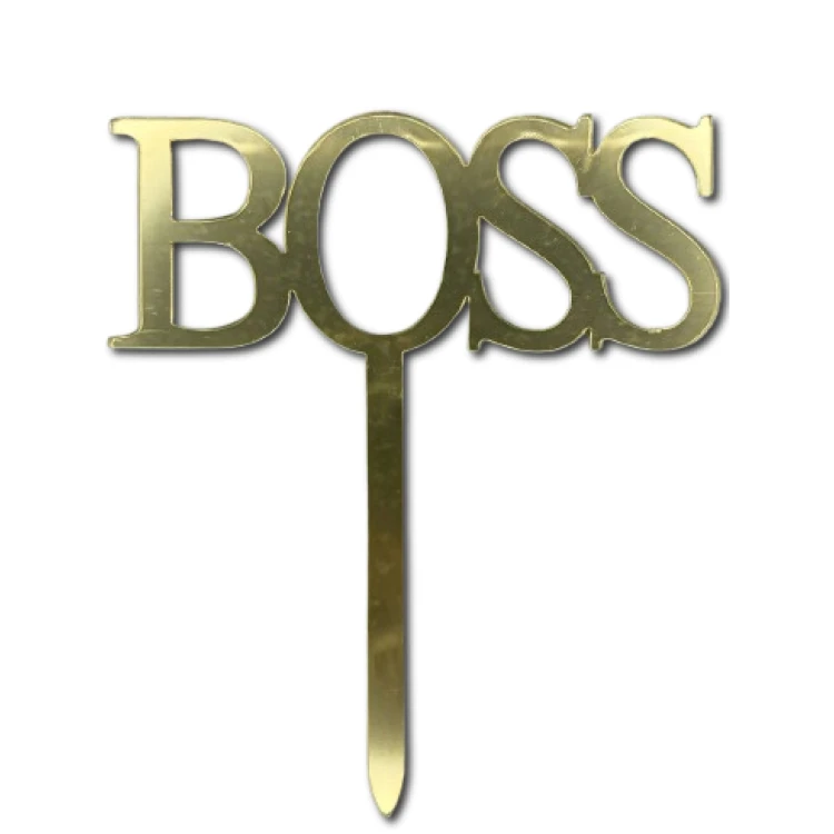 Зеркальный топпер BOSS золото