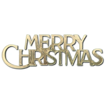 Зеркальный топпер Merry Christmas ЗОЛОТО боковой