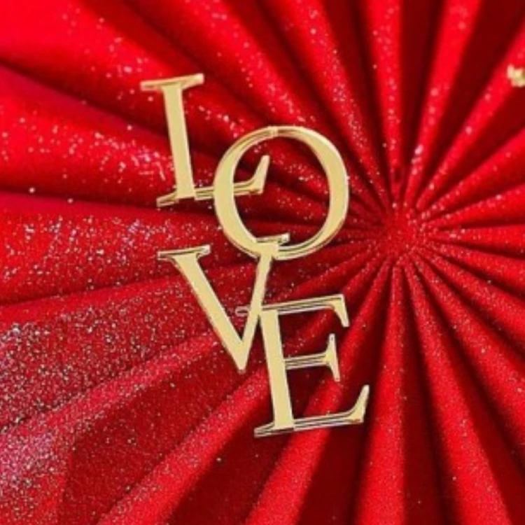 Дзеркальний Золотий Топер "LOVE"
