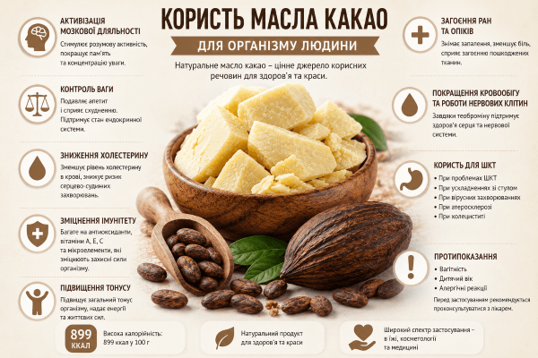 Користь масла какао - фото 1